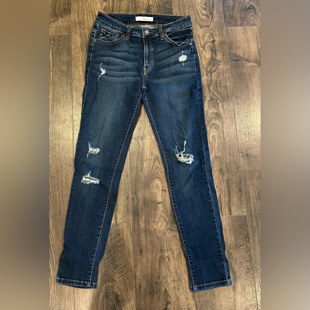 *GUC* Junior's KanCan Distressed Stretch Denim Skinny Jeans KC8001, Size 7/27